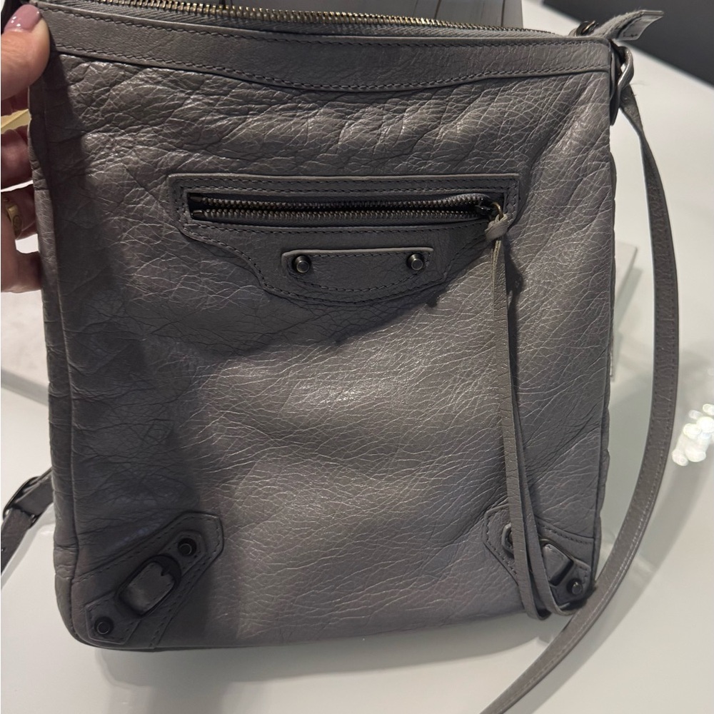 Balenciaga grey flat bag